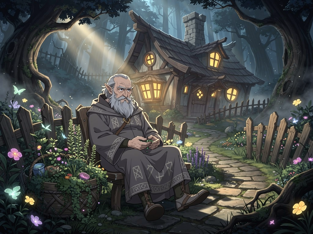 Eldrin the Hedge Wizard — AI roleplay character